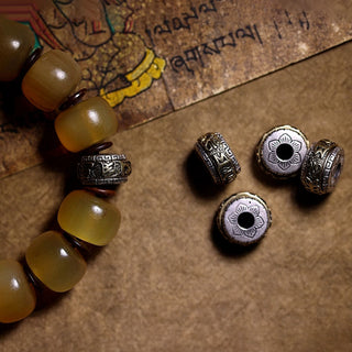 Buddha Gift Handmade Tibetan Sheep Horn Om Mani Padme Hum Auspiciousness Bracelet