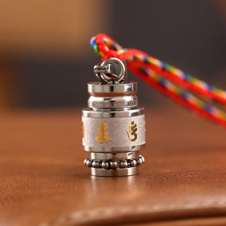 Buddha Gift Tibet Om Mani Padme Hum Shurangama Mantra Titanium Steel Wisdom Amulet Necklace Pendant