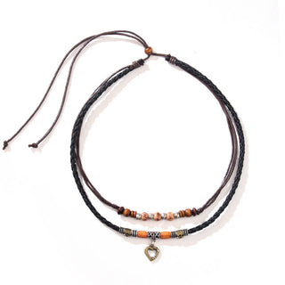 Buddha Gift Love Heart Pattern Bead Healing Necklace Pendant Bracelet