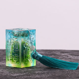 Buddha Gift Feng Shui Handmade Liuli Crystal Art Piece Home Office Decoration