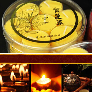 Buddha Gift Meditation Prayer Altar Lotus Flower Candle Holder Buddhist Temple Rituals Use Items