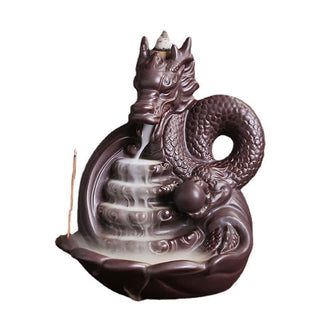 Buddha Gift Dragon Pattern Success Ceramic Incense Burner Decoration
