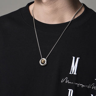 Buddha Gift Mobius Lucky Bead Copper Wealth Necklace Pendant