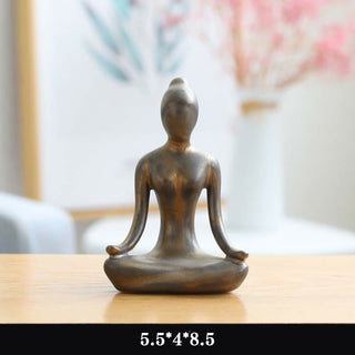 Buddha Gift Abstract Yoga Meditation Exercise Ceramics Spiritual Figurine Sculpture Decoration