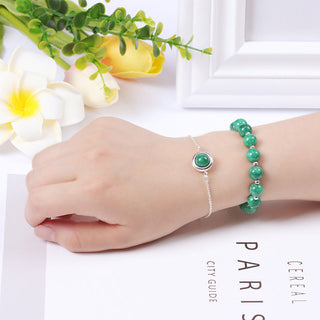 Buddha Gift Sun Stone Strawberry Quartz Crystal Positive Bracelet