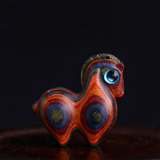 Buddha Gift Small Leaf Red Sandalwood Green Sandalwood Lucky Mini Horse Protection Decoration