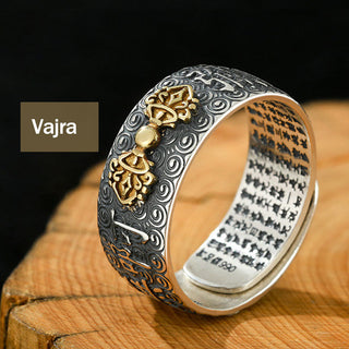 Buddha Gift Chinese Zodiac Natal Buddha Wealth Luck Adjustable Ring