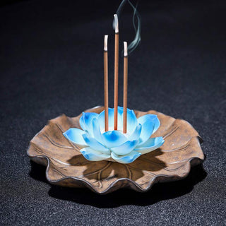 Buddha Gift Tibetan Lotus Blessing Incense Burner Decoration