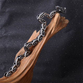 Buddha Gift Dragon Titanium Steel Luck Bracelet Bangle