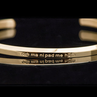Buddha Gift Six True Words Engraving Titanium Steel Blessing Protection Bracelet