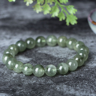 Buddha Gift Natural Green Crystal Blessing Wealth Bracelet