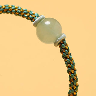 Buddha Gift Handmade Red Agate Amethyst Golden Rutilated Quartz Pink Crystal Bead Calm Braided Bracelet