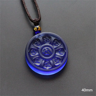 Buddha Gift Liuli Manjusri Lotus Enlightenment Necklace