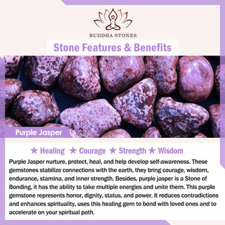 Buddha Gift Purple Jasper Bead Strength Bracelet Mala