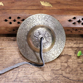 Buddha Gift Tibetan Tingsha Bell Auspicious Cloud Six True Words Copper Wealth Decoration