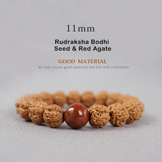 Buddha Gift Tibet Rudraksha Bodhi Seed Dzi Bead Amber Turquoise Wealth Bracelet