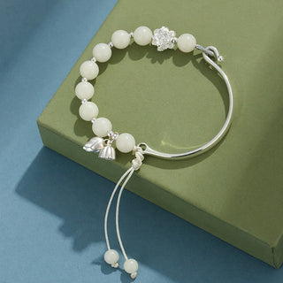 Buddha Gift Bodhi Seed Butterfly Lotus Luck Wealth Bracelet Bangle