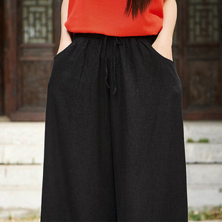 Buddha Gift Plain Wide Leg Pants Dance Women's Yoga Pants With Pockets