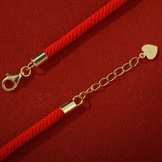 Buddha Gift Dunhuang 925 Sterling Silver Lotus Drum New Beginning Red Rope Bracelet
