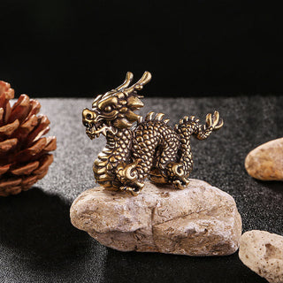 Buddha Gift Year Of The Dragon Small Auspicious Brass Dragon Luck Success Home Decoration