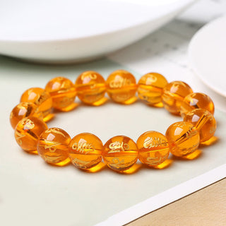 Buddha Gift Tibet White Crystal Black Onyx Om Mani Padme Hum Meditation Bracelet