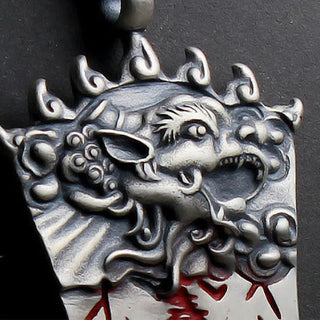 Buddha Gift FengShui Bagua PiXiu Cinnabar Balance Necklace Pendant