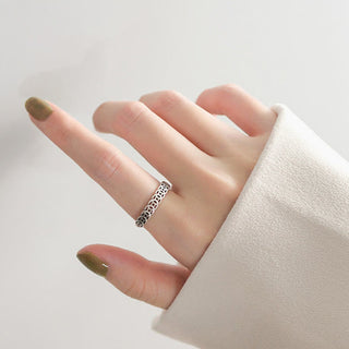 Buddha Gift Vintage Copper Coin Design Luck Adjustable Ring