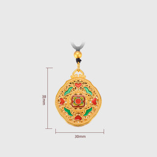 Buddha Gift Flower Love Heart Copper Wealth Necklace Pendant