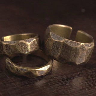 Buddha Gift Tibetan Simple Design Copper Wealth Ring