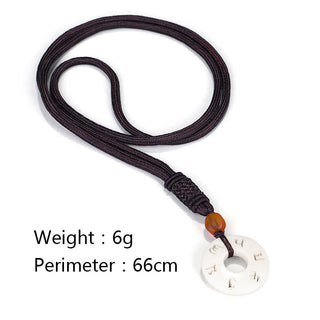 Buddha Gift Ivory Fruit Om Mani Padme Hum Engraved Protection Necklace Pendant