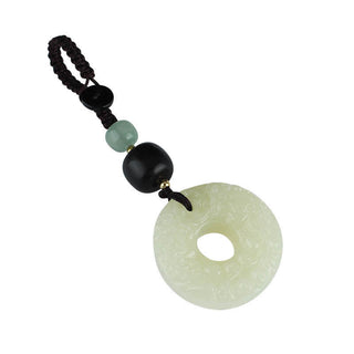 Buddha Gift PiXiu Jade Peace Buckle Abundance Wealth Key Chain