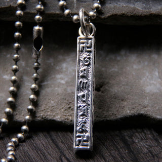 Buddha Gift 925 Sterling Silver Tibetan Om Mani Padme Hum Buddha Swastika Symbol Wisdom Necklace Pendant