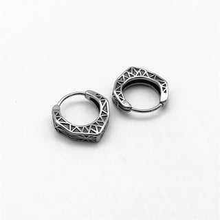 Buddha Gift Viking Hoop Titanium Steel Balance Earrings