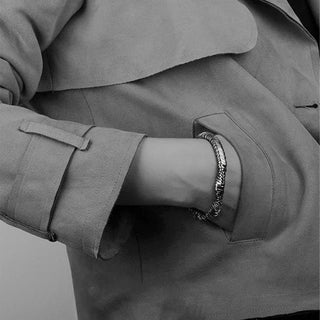 Buddha Gift 925 Sterling Silver Vintage Twisted Design Wealth Healing Chain Bracelet