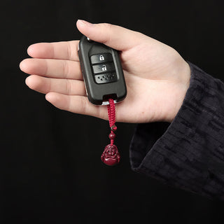 Buddha Gift Laughing Buddha Cinnabar Blessing Necklace Pendant Phone Hanging Decoration Key Chain