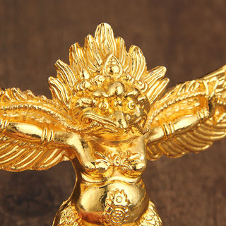 Buddha Gift Tibetan Gold Garuda Bird Alloy Protection Home Decoration