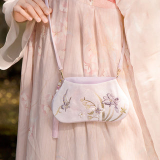 Buddha Gift Luck Embroidery Lotus Koi Fish Rabbit Flower Hanfu Bag Crossbody Bag Shoulder Bag