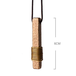 Buddha Gift Vintage Textured Design Copper Wealth Necklace Pendant