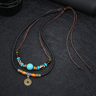 Buddha Gift Turquoise Dzi Bead Protection Necklace