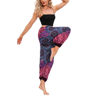 Buddha Gift Casual Loose Compass Pattern Harem Trousers Women's Yoga Pants