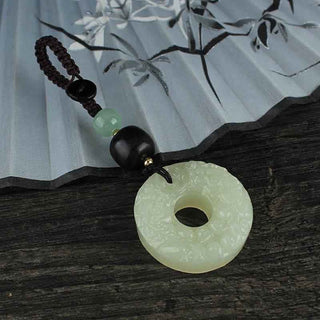Buddha Gift PiXiu Jade Peace Buckle Abundance Wealth Key Chain