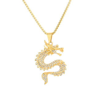 Buddha Gift Chinese Zodiac Dragon Zircon Protection Necklace Pendant