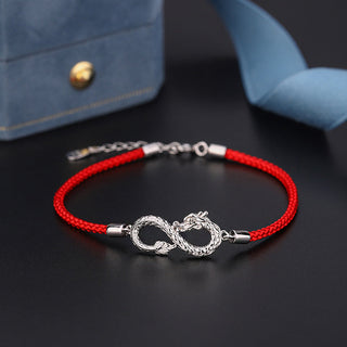 Buddha Gift Year Of The Dragon 999 Sterling Silver Endless Knot Luck Protection Bracelet