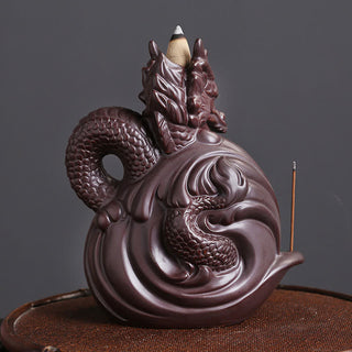 Buddha Gift Dragon Pattern Success Ceramic Incense Burner Decoration