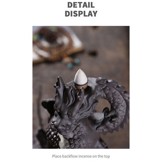 Buddha Gift Dragon Buddha Auspicious Clouds Purple Clay Healing Incense Burner Decoration