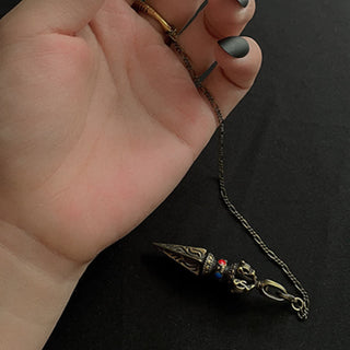 Buddha Gift Pentagram Eye of God Feather Hamsa Copper Healing Necklace Pendant Pendulum