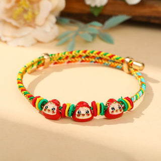 Buddha Gift Colorful Rope Zongzi Pattern Luck Handmade Child Adult Bracelet