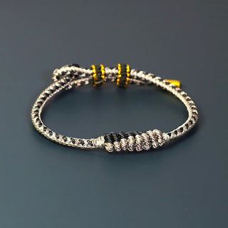 Buddha Gift Tibetan Handmade Eight Thread Peace Knot Prayer Wheel Braided Protection Bracelet