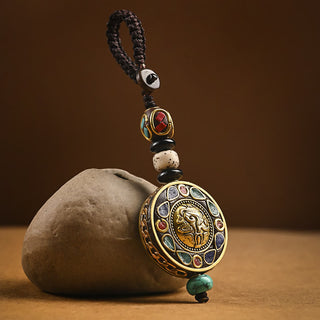 Buddha Gift Tibetan Om Mani Padme Hum Bodhi Seed Peace Key Chain