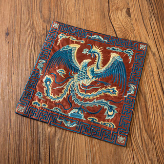 Buddha Gift Phoenix Dragon Kirin Embroidery Cup Mat Pad Tea Cup Coaster Kung Fu Tea Mat